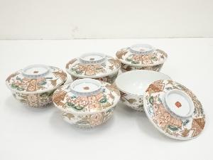 道具 ] - 道具 江戸末期 古伊万里 染錦松鶴文蒸茶碗5客 | ネット